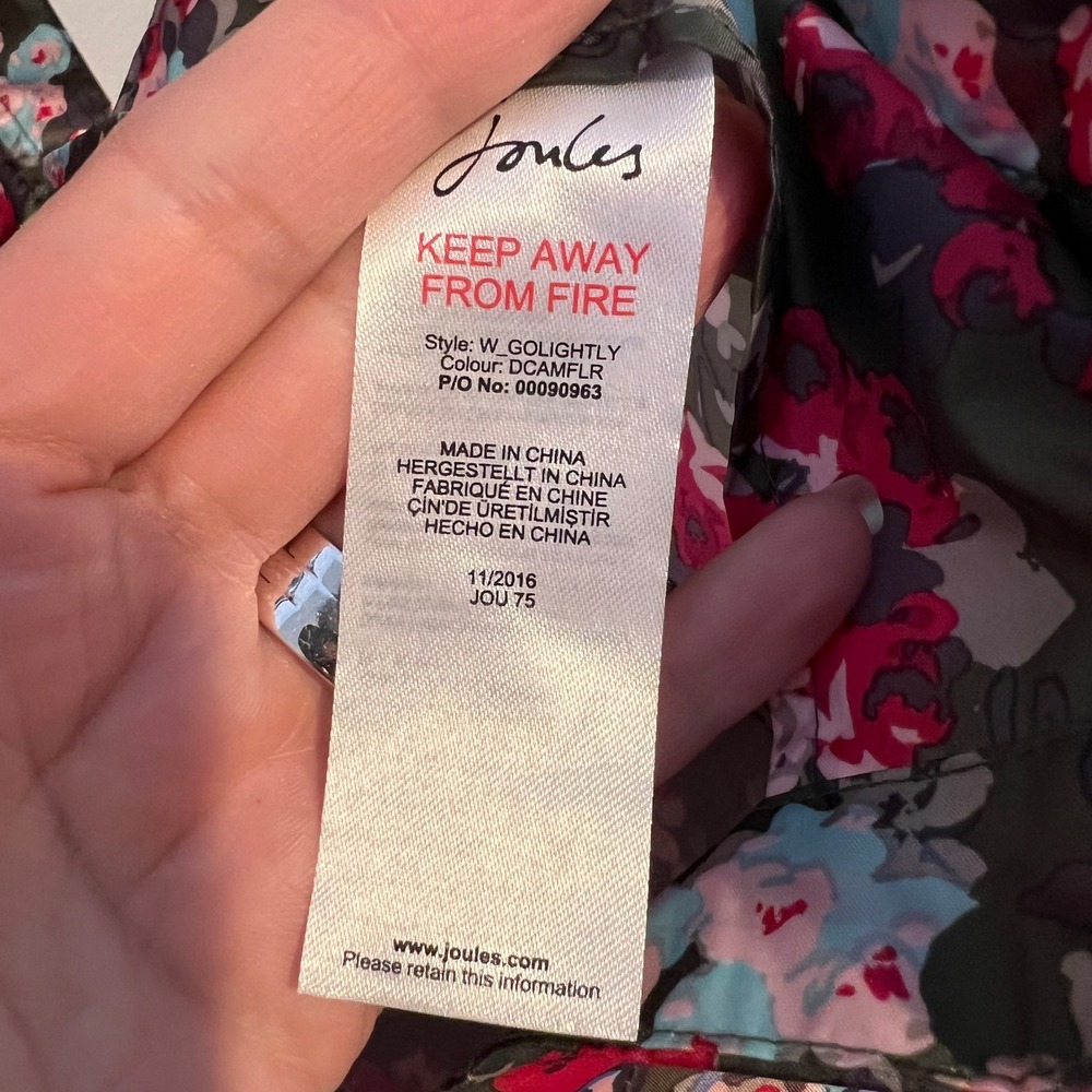 Joules Right As Rain Go Lightly Packable Rain Coat Waterproof Breathable Size 4 - Picture 11 of 16